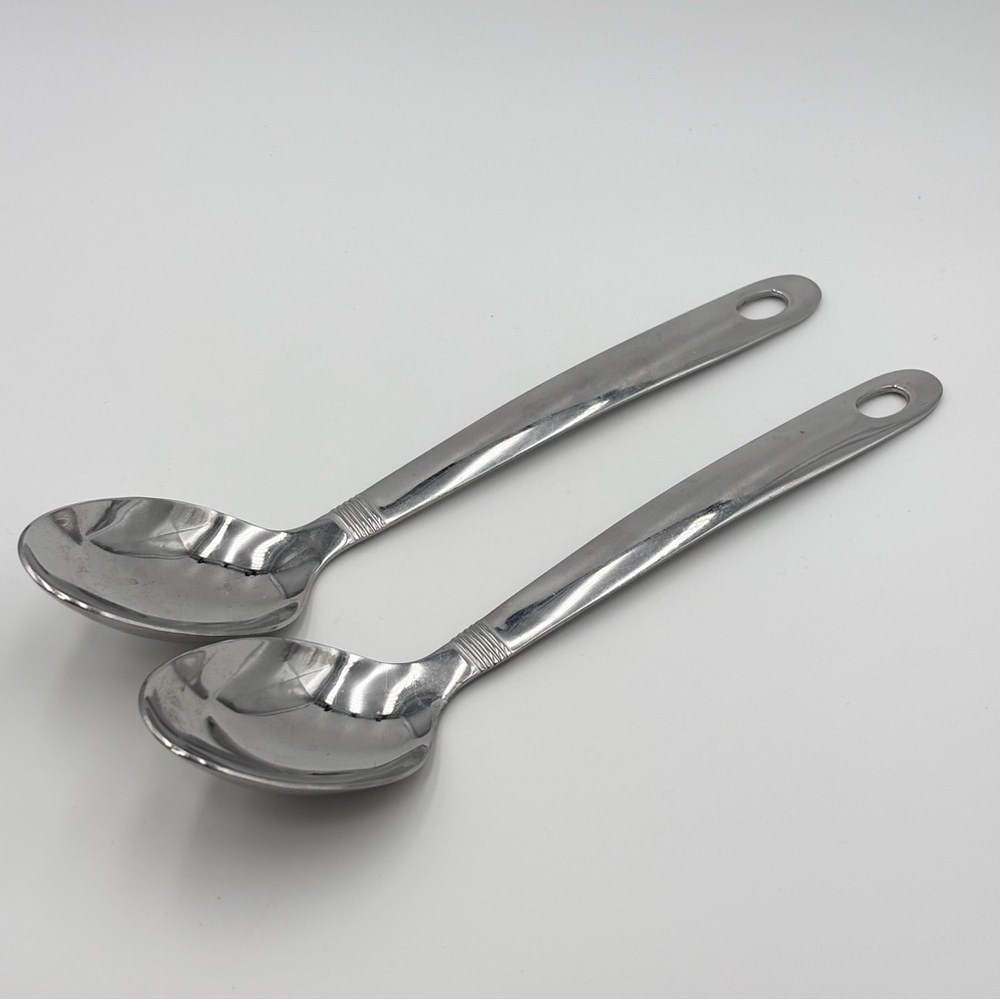 Oneida Stainless Silver‎ Large Serving Spoons x2